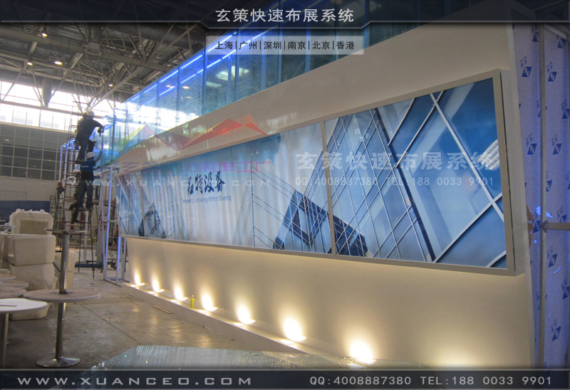 大型展臺(tái)現(xiàn)場(chǎng)搭建照片 大型展臺(tái)現(xiàn)場(chǎng)搭建照片