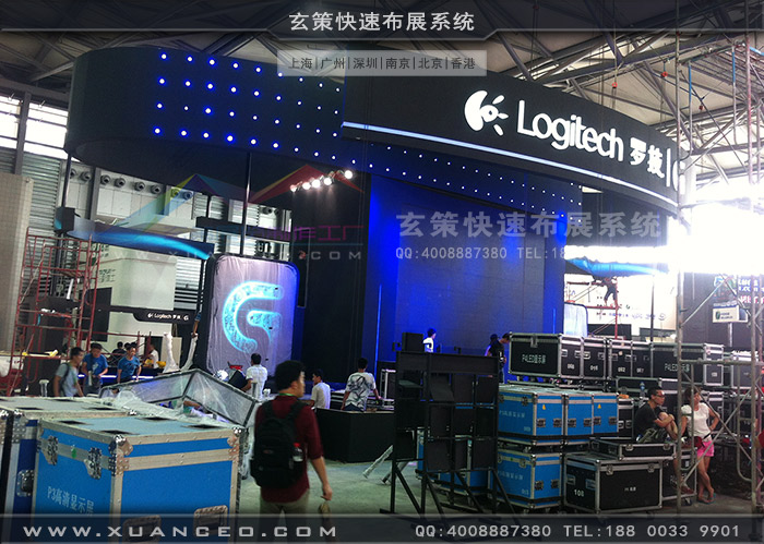 游戲展羅技展臺(tái)搭建現(xiàn)場(chǎng) 游戲展羅技展臺(tái)搭建現(xiàn)場(chǎng)