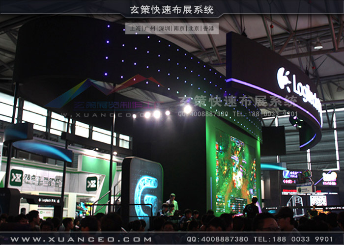 游戲展羅技展臺(tái)搭建效果 游戲展羅技展臺(tái)搭建效果