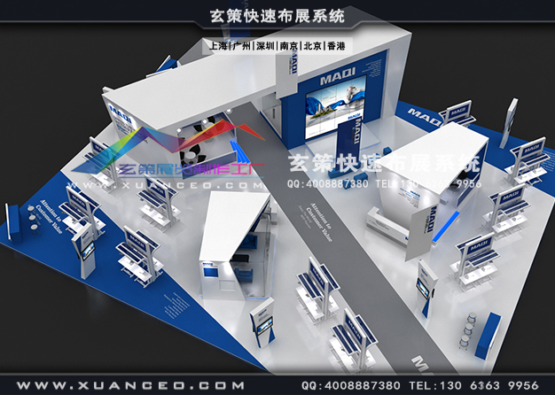 縫紉設(shè)備展-美機(jī)展臺(tái)搭建(700㎡)