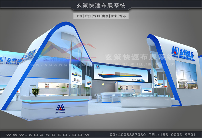 玻璃展-名特設(shè)備展臺(tái)搭建(589㎡)