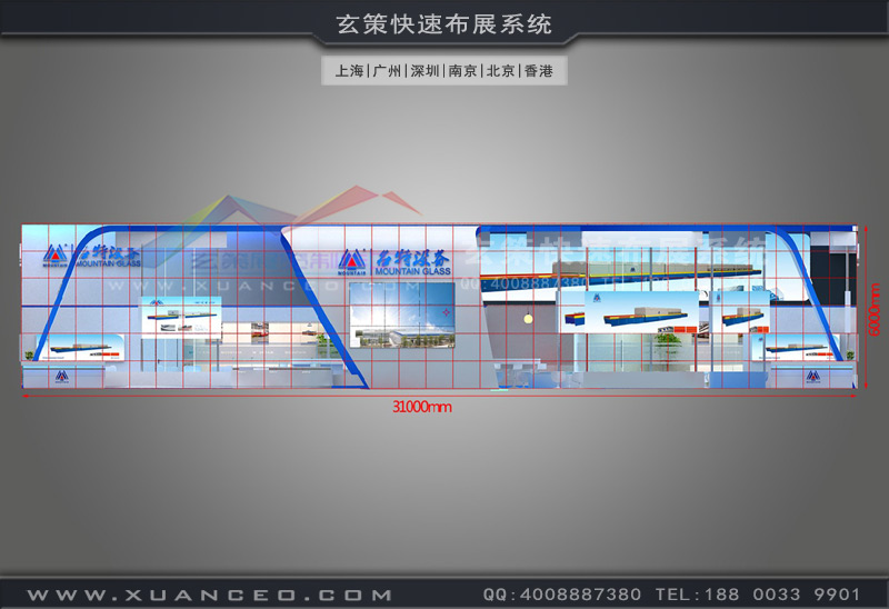 玻璃展-名特設(shè)備展臺(tái)搭建(589㎡)