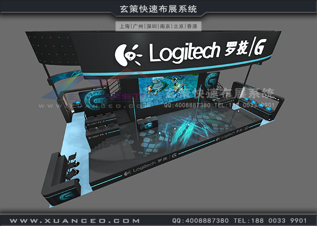 Chinajoy游戲展-羅技展臺(tái)搭建(274㎡)