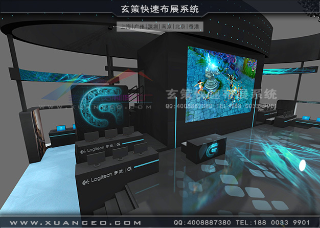 Chinajoy游戲展-羅技展臺(tái)搭建(274㎡)